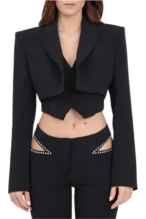 Patrizia Pepe Jassen, Dames, Zwart, M, Polyester, Jas