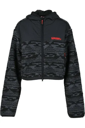 Diesel Jassen, Dames, Zwart, M, Polyester, Sportieve Polyester Jas