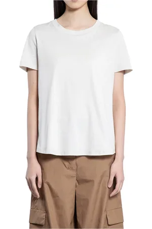 Max Mara Tops, Dames, Wit, 2Xs, Katoen, Off- Katoenen Jersey T-Shirt