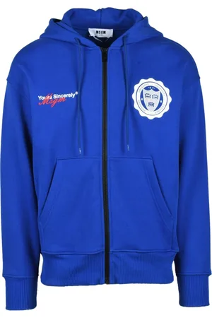 Msgm Sweatshirts & Hoodies, Heren, Blauw, M, Katoen, Sweatshirt