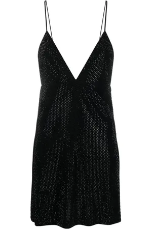Dsquared2 Kleedjes, Dames, Zwart, S, Rhinestone Mini Jurk