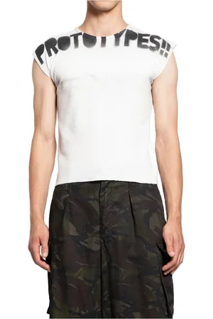 PROTOTYPES Tops, Heren, Wit, L, Katoen, Witte Wafel Muscle Tee