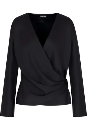Giorgio Armani Blouses & Shirts, Dames, Zwart, M, Zwart Bos Overhemd