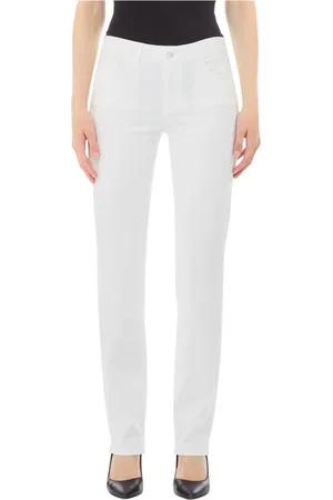 Liu Jo Broeken, Dames, Wit, W30, Denim, Magnetische Regular Fit Denim Broek
