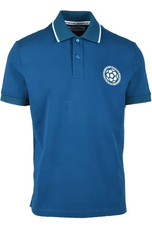 Bikkembergs Tops, Heren, Blauw, L, Katoen, Polo