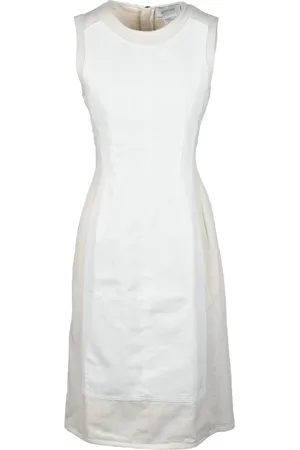 Sportmax Kleedjes, Dames, Wit, S, Katoen, Damesjurk