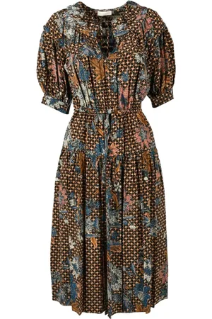 ULLA JOHNSON Kleedjes, Dames, Veelkleurig, S, Damesjurk