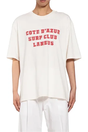 LANEUS Tops, Heren, Wit, S, Surf Club Jersey T-Shirt Unisex