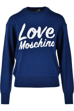 Moschino Truien, Dames, Blauw, S, Wol, Maglia