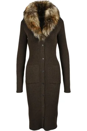 Saint Laurent Truien, Dames, Bruin, S, Wol, Capospalla