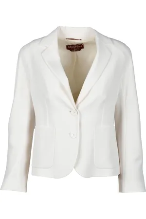 Max Mara Jassen, Dames, Wit, S, Polyester, Jas