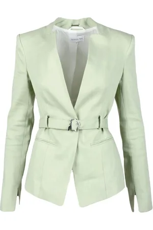Patrizia Pepe Jassen, Dames, Groen, L, Linnen, Jas