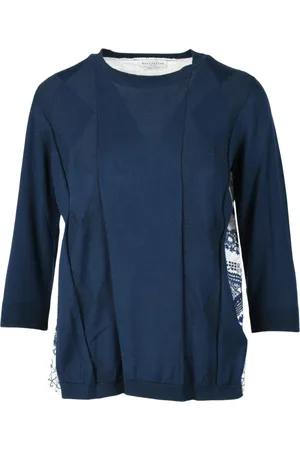BALLANTYNE Truien, Dames, Blauw, L, Katoen, Maglia