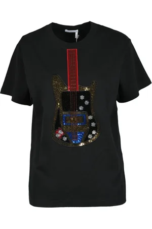 Chloé Tops, Dames, Zwart, S, Katoen, Tshirt
