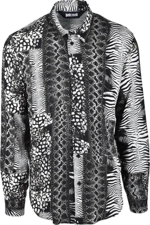 Roberto Cavalli Overhemden, Heren, Grijs, S, Overhemd