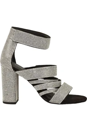 Jeffrey Campbell Schoenen, Dames, Grijs, 36 EU, Stijlvolle Sandaal met Rubberen Zool