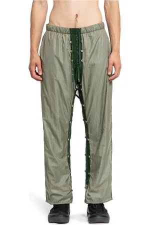 CRAIG GREEN Broeken, Heren, Groen, S, Katoen, Gestreepte Gelaagde Shellbroek
