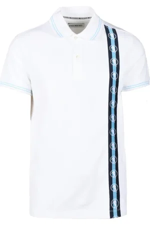 Bikkembergs Tops, Heren, Wit, M, Katoen, Katoen Elastaan Polo Shirt