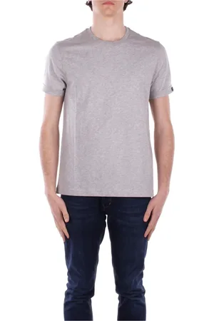 FAY Tops, Heren, Grijs, XL, Katoen, Logo Front T-shirt Regular Fit Katoen