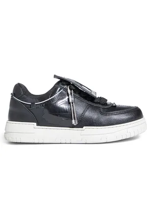 44 Label Group Schoenen, Heren, Zwart, 42 EU, Leer, Zwarte Faux Leren Veterschoenen