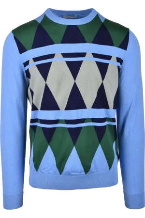 BALLANTYNE Truien, Heren, Blauw, L, Katoen, Maglia