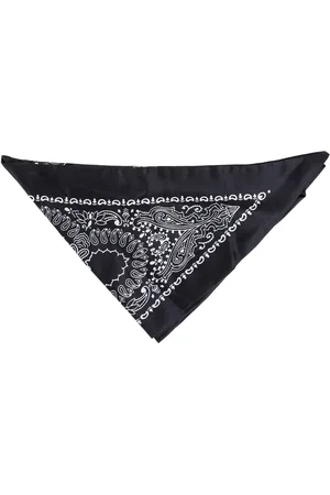 DESTIN Accessoires, Dames, Zwart, ONE Size, Satijn, Zwart & Wit Paisley Zijde Satijn Driehoek