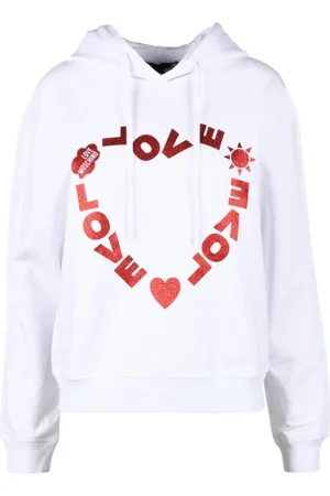 Moschino Sweatshirts & Hoodies, Dames, Wit, S, Katoen, Maglia