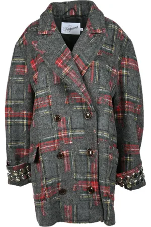 Vaquera Mantels, Dames, Veelkleurig, S, Wol, Studded coat with button closure