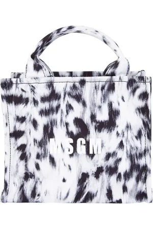 Msgm Tassen, Dames, Wit, ONE Size, Decoratieve Logo Mini Tote Tas