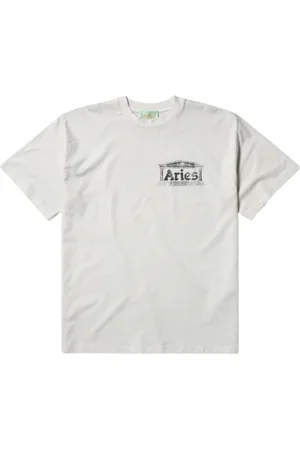 ARIES Tops, Heren, Wit, M, Katoen, Vintage Tempel T-shirt