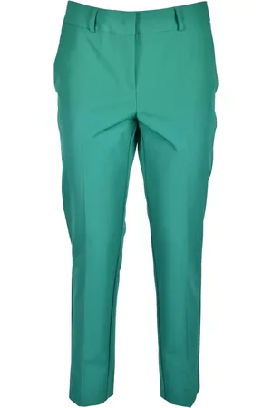 SIMONA CORSELLINI Broeken, Dames, Groen, XS, Polyester, Broek