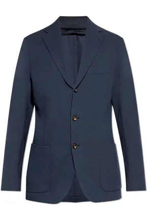 ELEVENTY Jassen, Heren, Blauw, M, Katoen, Dubbel-laagse blazer