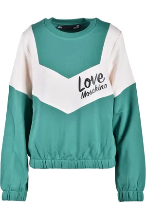 Moschino Sweatshirts & Hoodies, Dames, Veelkleurig, M, Katoen, Katoenen Gebreide Trui