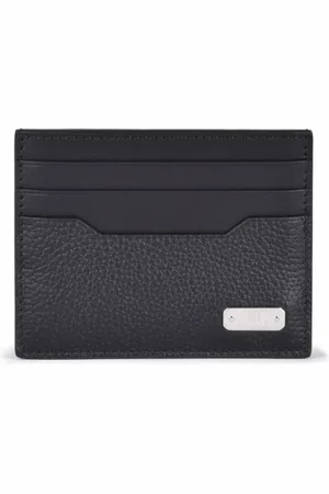 Dunhill Accessoires, Heren, Zwart, ONE Size, Leer, Leren kaarthouder