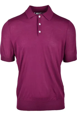 BALLANTYNE Tops, Heren, Paars, L, Katoen, Polo