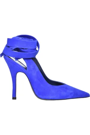 The Attico Schoenen, Dames, Blauw, 36 EU, Suède, Suède Chanel Leren Schoenen met 11cm Hak