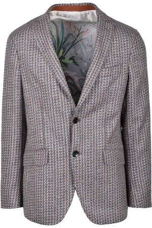 Etro Jassen, Heren, Bruin, L, Wol, Wollen Alpaca Blend Jas