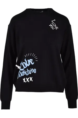 Moschino Truien, Dames, Zwart, XS, Wol, Maglia