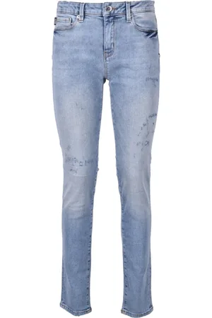 Moschino Jeans, Dames, Blauw, W28, Katoen, Jeans
