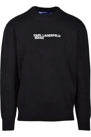 Karl Lagerfeld Truien, Heren, Zwart, L, Katoen, Jeans maglia