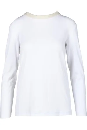 Fabiana Filippi Tops, Dames, Wit, M, Katoen, Tshirt