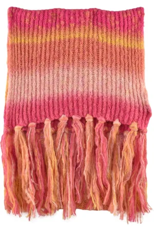 Msgm Accessoires, Dames, Roze, ONE Size, Wol, Stijlvolle Sjaal in Acetaatmix