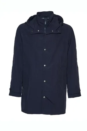 FAY Mantels, Heren, Blauw, M, Navy Blauwe Parka Jas