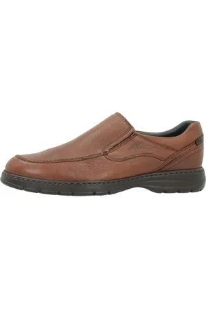 Fluchos Schoenen, Heren, Bruin, 43 EU, Klassieke Loafers met Rubberen Zijinzetten
