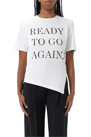 Elisabetta Franchi Tops, Dames, Wit, M, Stijlvol T-shirt v