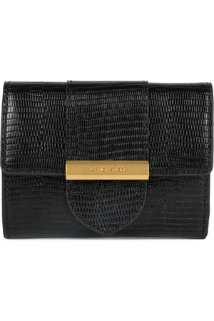 Lancaster Accessoires, Dames, Zwart, ONE Size, Leer, Leren portemonnee met metalen sluiting