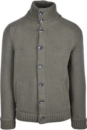 HERNO Truien, Heren, Groen, L, Wol, Resort Lana Cardigan
