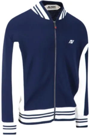 Autry Sweatshirts & Hoodies, Dames, Blauw, S, Nylon, Sportieve Blauwe Jas