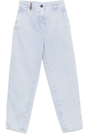 PESERICO SIGN Jeans, Dames, Blauw, L, Katoen, Lichtblauwe Broek voor Vrouwen
