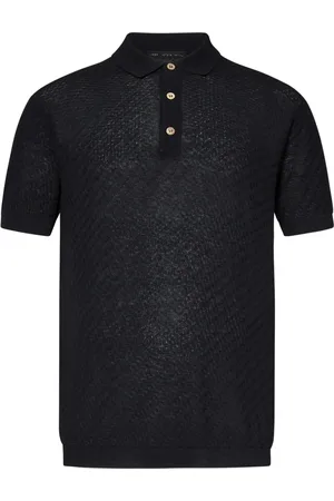 LOW BRAND Tops, Heren, Zwart, L, Katoen, Zwarte Polo Shirt Stijlvolle Toevoeging Garderobe